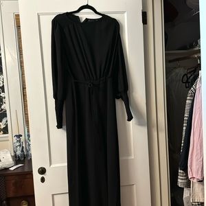 Black ASOS long sleeve jumpsuit size 14